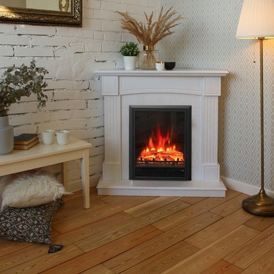 Электрокамин с классическим очагом 3D Real-Flame Andrea Corner STD/EUG WT (WT-F513) с очагом 3D Oregan фото #7