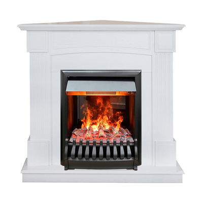 Электрокамин с классическим очагом 3D Real-Flame Andrea Corner STD/EUG WT (WT-F513) с очагом 3D Oregan