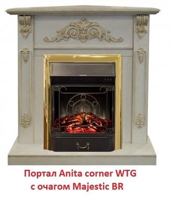Угловой классический портал Real-Flame Anita corner WT фото #3