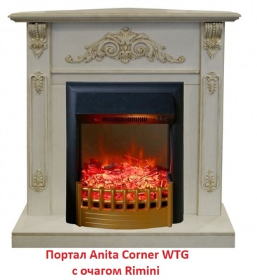 Угловой классический портал Real-Flame Anita corner WT фото #5