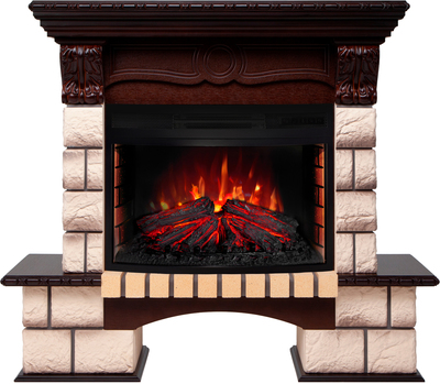 Электрокамин с широким очагом 3D Real-Flame BOLERO 25/25.5 NT с очагом FIREFIELD 25