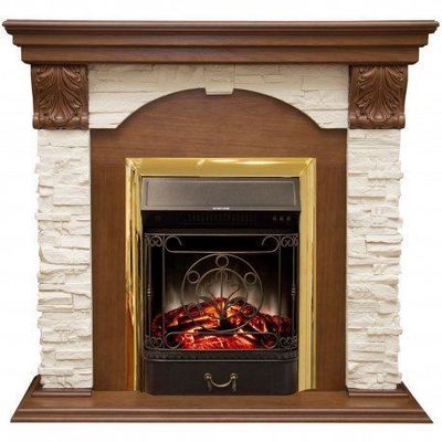 Современный камин для загородного дома Real-Flame Dublin LUX STD/EUG/24 AO с очагом Fobos s Lux BL/BR, Majestic s Lux BL/BR фото #4