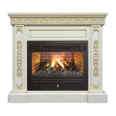 Электрокамин с широким очагом 3D Real-Flame Ekaterina 26 WT с очагом 3D Novara