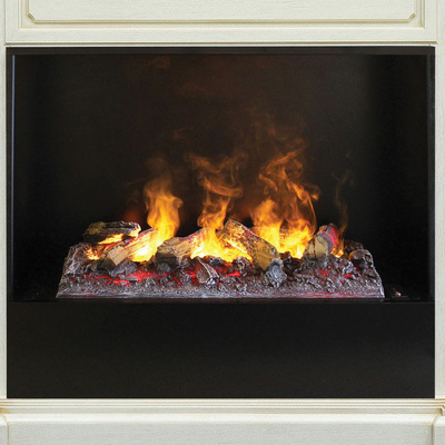 Электрокамин с широким очагом 3D Real-Flame Ekaterina 26 WT с очагом Black вставка + 3D Cassette 630 фото #4