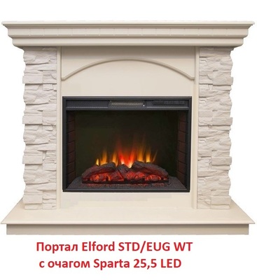 Классический портал для камина Real-Flame Elford STD/EUG WT фото #8
