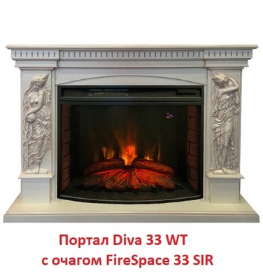Широкий очаг 2D Real-Flame Firespace 33 S IR фото #2