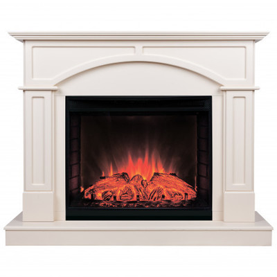 Электрокамин с широким очагом 2D Real-Flame Jacomo 25,5 с очагом Evrika 25,5 LED