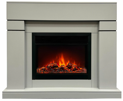 Электрокамин с широким очагом 2D Real-Flame LINDELSE 25,5/26 GR-P715 с очагом Moonblaze lux Bl/Br