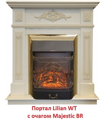 Классический портал для камина Real-Flame Lilian STD/EUG WT фото #3