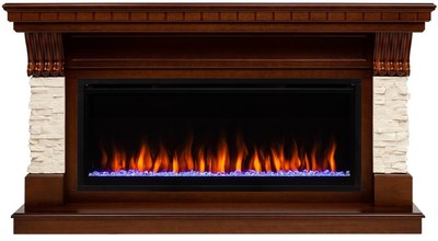 Линейный электрокамин Real-Flame Michigan BV/42 (AO-255) с очагом Saphir 42