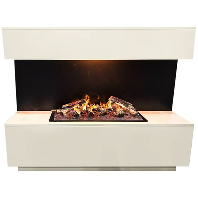 Линейный электрокамин Real-Flame Modern CST 1000 WT с очагом 3D Cassette 1000