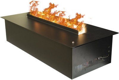 Электрокамин с широким очагом 3D Real-Flame OFELIA 26 WT с очагом 3D CASSETTE BLACK PANEL фото #3