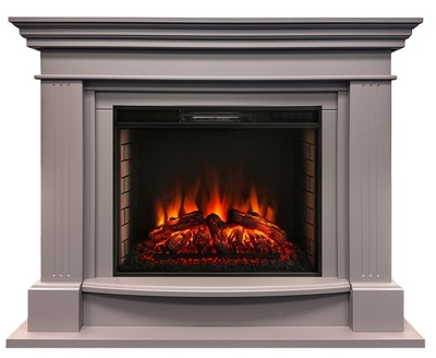 Электрокамин с широким очагом 2D Real-Flame ONTARIO 26/33 BG (BG-P618) с очагом Epsilon 26