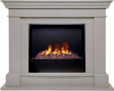 Электрокамин с широким очагом 3D Real-Flame ONTARIO 26/33 GN (BG-P615) с очагом CASSETTE 630 3D + ВСТАВКА