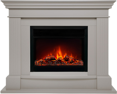 Электрокамин с широким очагом 2D Real-Flame ONTARIO 26/33 GN (BG-P615) с очагом Moonblaze lux Bl/Br