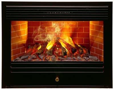 Электрокамин с широким очагом 3D Real-Flame ONTARIO 26 GR с очагом 3D NOVARA 26 фото #2