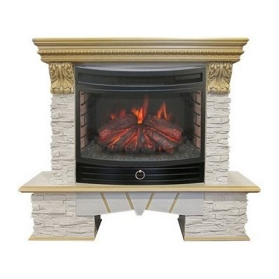 Электрокамин с широким очагом 2D Real-Flame Rockland LUX 25/25,5 с очагом Firefield 25 S IR