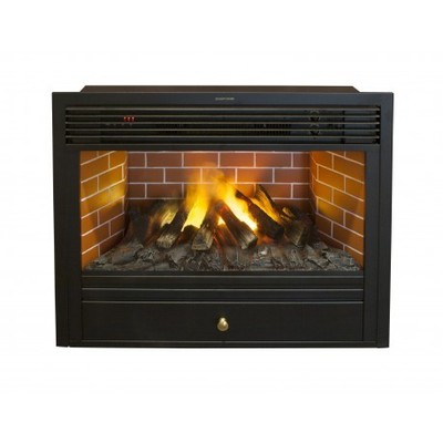 Электрокамин с широким очагом 3D Real-Flame Stanley 26 GR с очагом 3D Novara фото #3