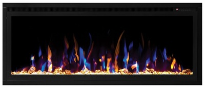 Электрокамин с широким очагом 3D Real-Flame Stockholm 42 WT-P591/WT-P511 с очагом Saphir 42 фото #3