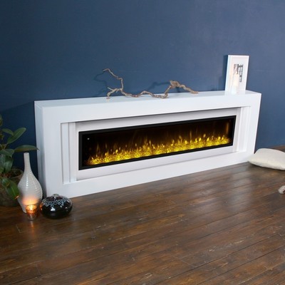 Линейный электрокамин Real-Flame Stockholm 60 WT-P591/WT-P511 с очагом Manhattan 1560 фото #5