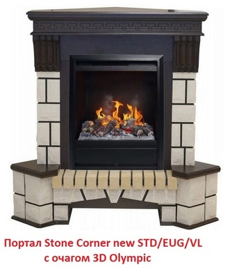 Угловой классический портал Real-Flame Stone Corner new STD/EUG AO (DN) фото #7