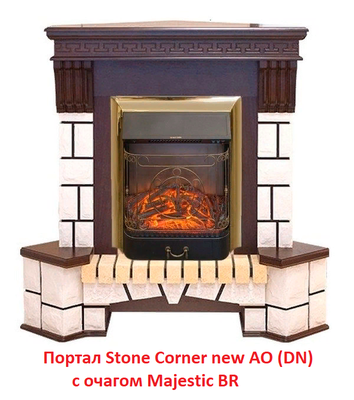 Угловой классический портал Real-Flame Stone Corner new STD/EUG AO (DN) фото #3