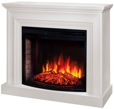 Электрокамин с широким очагом 2D Real-Flame Weston 33 WT с очагом Firespace 33 фото #4
