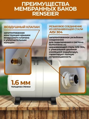 Гидроаккумуляторы Renseier RAV-80LH фото #5