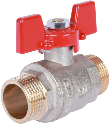 Шаровый кран Rommer 3/4 НР/НР, ручка бабочка