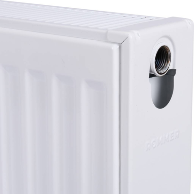 Стальной панельный радиатор Тип 22 Rommer Compact 22/400/2200 боковое подключение фото #4