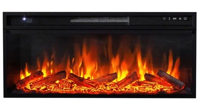 Линейный электрокамин Royal Flame BERGEN серый графит c очагом Vision 42 LOG LED фото #3