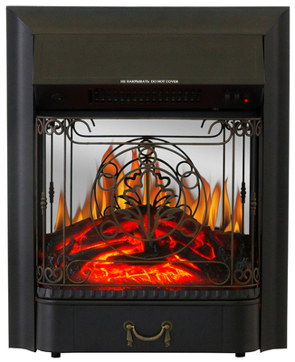 Электрокамин с классическим очагом 2D Royal Flame BERGEN серый графит с очагом Majestic FX M Black/Brass фото #4