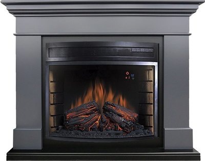 Электрокамин с широким очагом 2D Royal Flame California Graphite grey с очагом Dioramic 28 LED FX