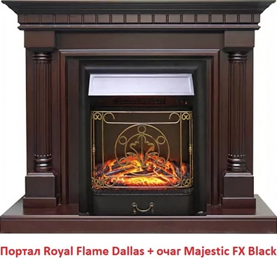 Классический портал для камина Royal Flame Dallas под классический очаг (Темный дуб) фото #4