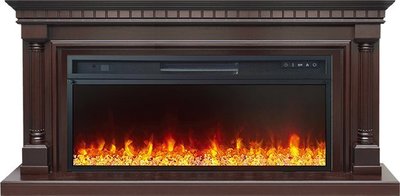 Линейный электрокамин Royal Flame Dallas (темный дуб) с очагом Vision 42 LED