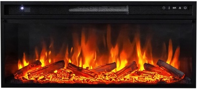 Линейный электрокамин Royal Flame LINE 42 SFT Stone Touch cерый мрамор с очагом Vision 42 LOG LED фото #3