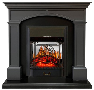 Электрокамин с классическим очагом 2D Royal Flame Langford (серый графит) с очагом Majestic FX M
