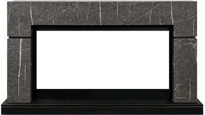 Линейный электрокамин Royal Flame Lindos 42 SFT Stone Touch серый мрамор c очагом Vision 42 LOG LED фото #2