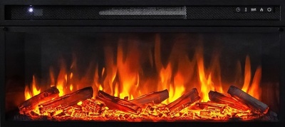 Линейный электрокамин Royal Flame Lindos 42 SFT Stone Touch серый мрамор c очагом Vision 42 LOG LED фото #3