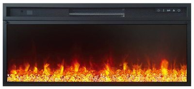 Линейный электрокамин Royal Flame Lindos белый c очагом Vision 42 LED фото #3