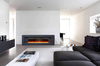Линейный электрокамин Royal Flame Line 60 SFT Stone Touch cерый мрамор с очагом Vision 60 LED фото #6
