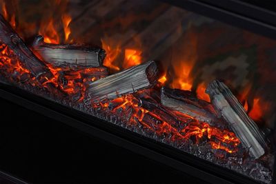 Линейный электрокамин Royal Flame Line Black c очагом Vision 42 LOG LED фото #5