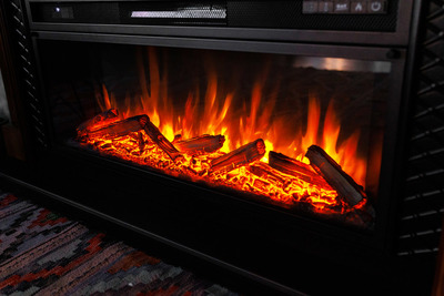 Линейный электрокамин Royal Flame Line Black c очагом Vision 42 LOG LED фото #7
