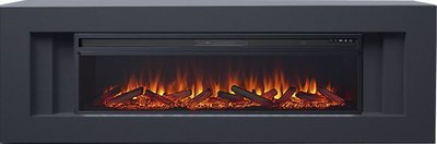 Линейный электрокамин Royal Flame Line Graphite Grey 60 (серый графит) с очагом Vision 60 LED