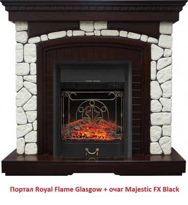 Классический очаг 2D Royal Flame Majestic FX Black фото #14