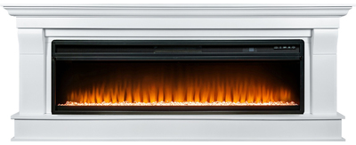 Линейный электрокамин Royal Flame Monaco 60 (белый) с очагом Vision 60 LOG LED