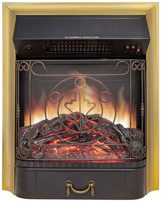 Электрокамин с классическим очагом 2D Royal Flame Sorrento с очагом Majestic FX Brass фото #10