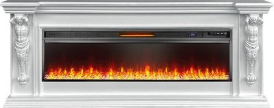 Линейный электрокамин Royal Flame Sparta 60 (белый) с очагом Vision 60 LOG LED