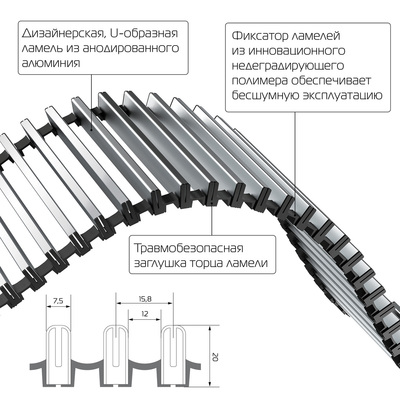 Внутрипольный конвектор длиной 1,1 м - 1,5 м Royal Thermo ATRIUM TURBO-150/400/1300 фото #8