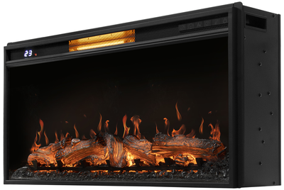 Электрокамин с широким очагом 2D Royal Thermo Aurora RTFP/P-AR40LS, портал Porto 40, камень чер. шп. венге фото #3